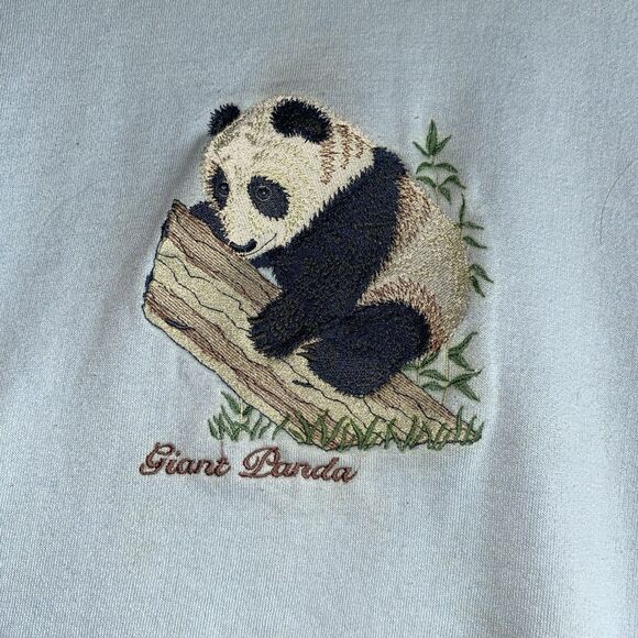Vintage Galt Sand Giant Panda Sweatshirt Powder Blue Large - Picture 2 of 6